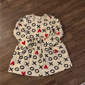 Hanna Andersson Dress Valentines Day XO 110cm US 5 Girls Colorful